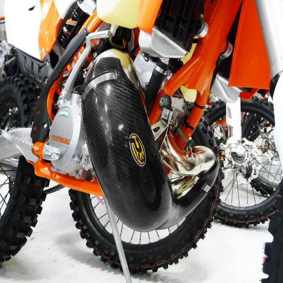 P3 CARBON - PIPE GUARD - STOCK PIPE - KTM 200 XC-W 11-16/200 EXC 11-16