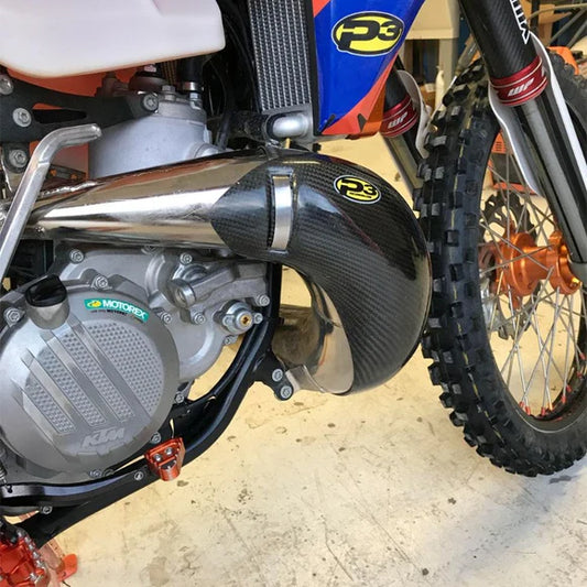 P3 CARBON - PIPE GUARD - PRO CIRCUIT PIPE - KTM/HQV 250/300 17-19