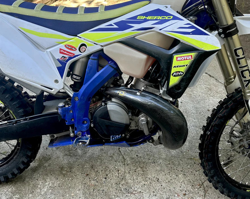 P3 CARBON - PIPE GUARD - MAXCOVERAGE - FMF GNARLY / FATTY PIPE - SHERCO SE250/300 20-26 / SC250/300 20-26