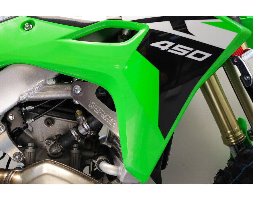 WORKS CONNECTION - RADIATOR BRACES - KAWASAKI 24-25 KX450/KX450X
