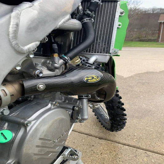 P3 CARBON - HEAT SHIELD - MAXCOVERAGE - STOCK HEADER - KAWASAKI KX450 (F/X) 19-23