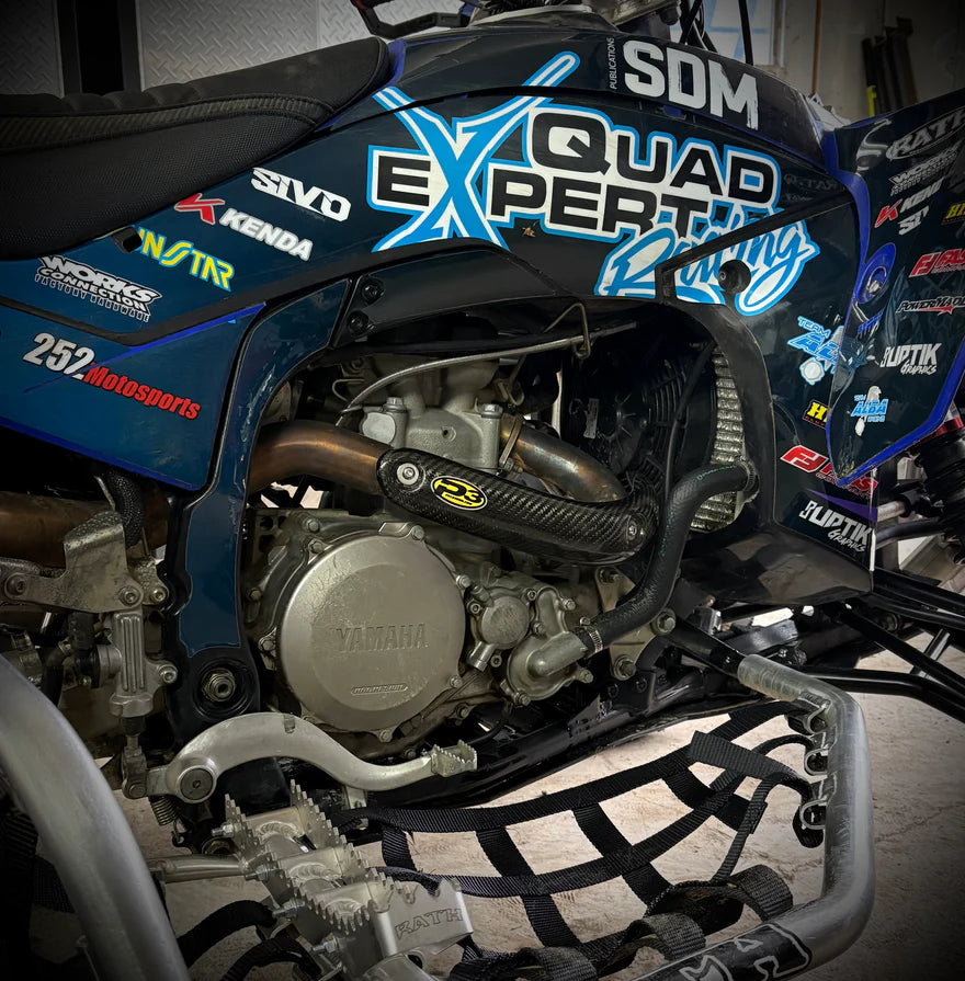 P3 CARBON - HEAT SHIELD - HMF HEADER - YAMAHA YFZ450 04-26