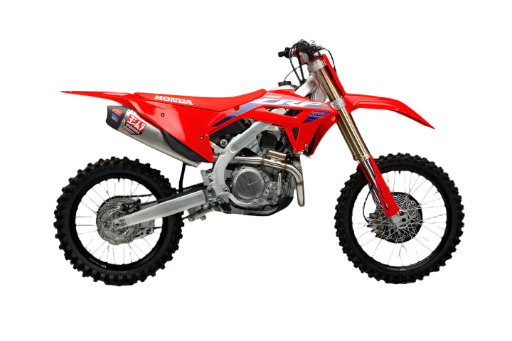 YOSHIMURA - RS-12 STAINLESS FULL EXHAUST SYSTEM W / STAINLESS SILENCER - HONDA 21-24 CFR450R/21-24 CRF450RX