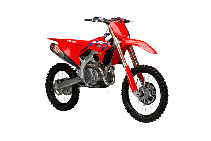 YOSHIMURA - RS-12 STAINLESS FULL EXHAUST SYSTEM W / STAINLESS SILENCER - HONDA 21-24 CFR450R/21-24 CRF450RX