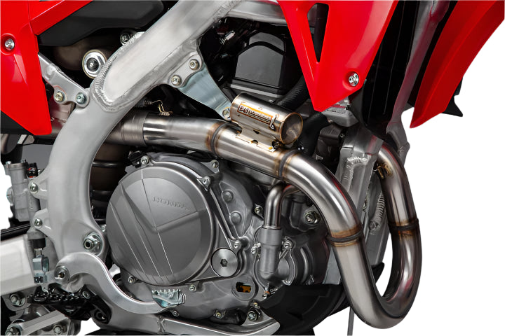 YOSHIMURA - RS-12 STAINLESS FULL EXHAUST SYSTEM W / STAINLESS SILENCER - HONDA 21-24 CFR450R/21-24 CRF450RX