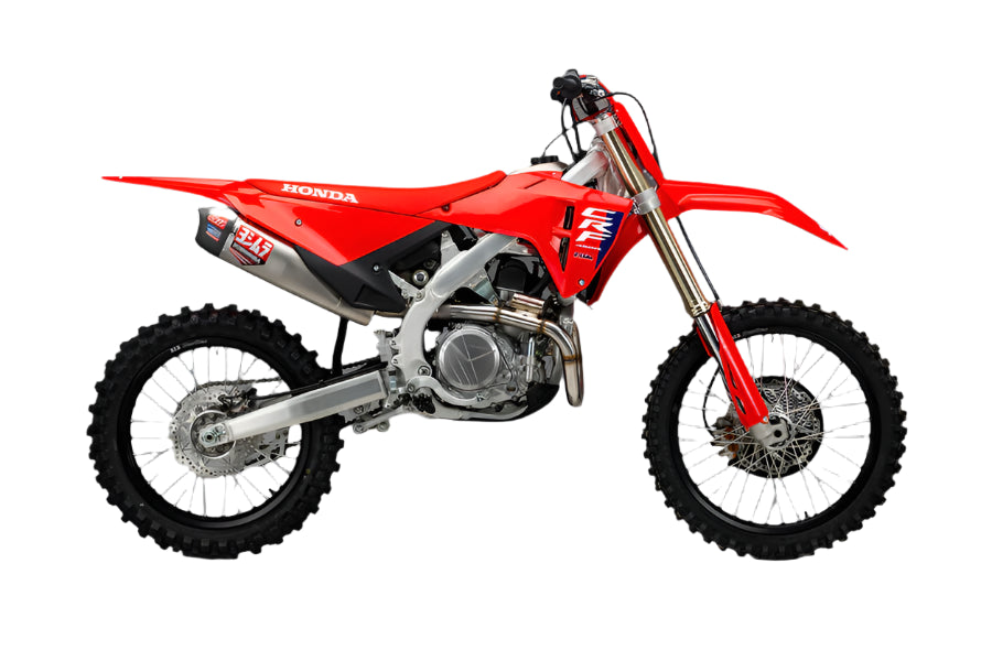 YOSHIMURA - RS-12 STAINLESS FULL EXHAUST SYSTEM W / STAINLESS SILENCER, HONDA 25 CRF450R/25 CRF450RX