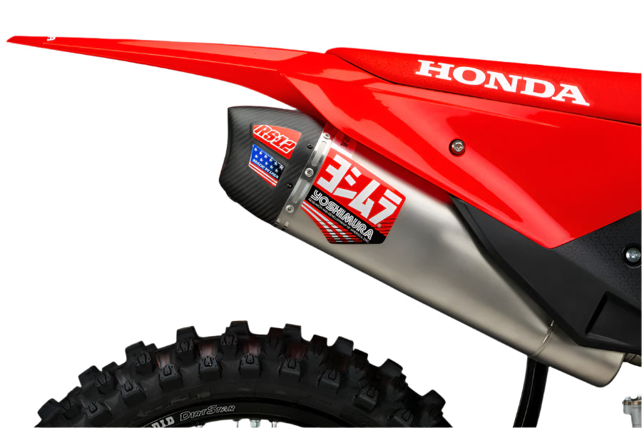 YOSHIMURA - RS-12 STAINLESS FULL EXHAUST SYSTEM W / STAINLESS SILENCER, HONDA 25 CRF450R/25 CRF450RX