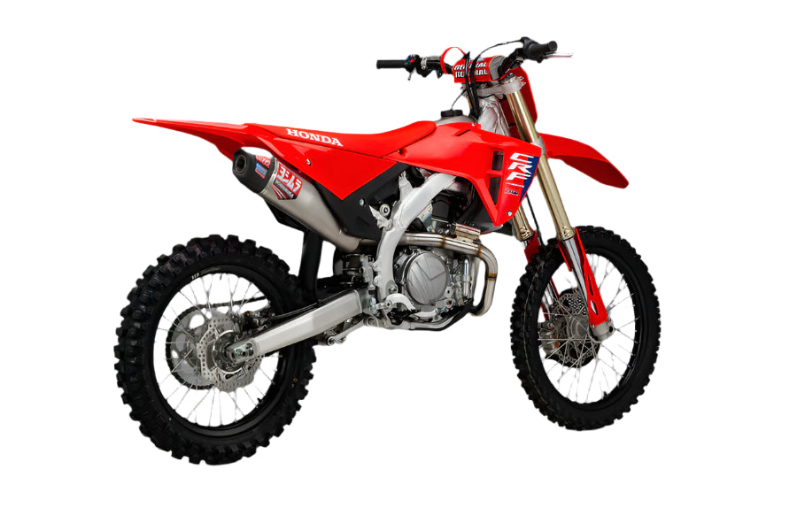 YOSHIMURA - RS-12 STAINLESS FULL EXHAUST SYSTEM W / STAINLESS SILENCER, HONDA 25 CRF450R/25 CRF450RX