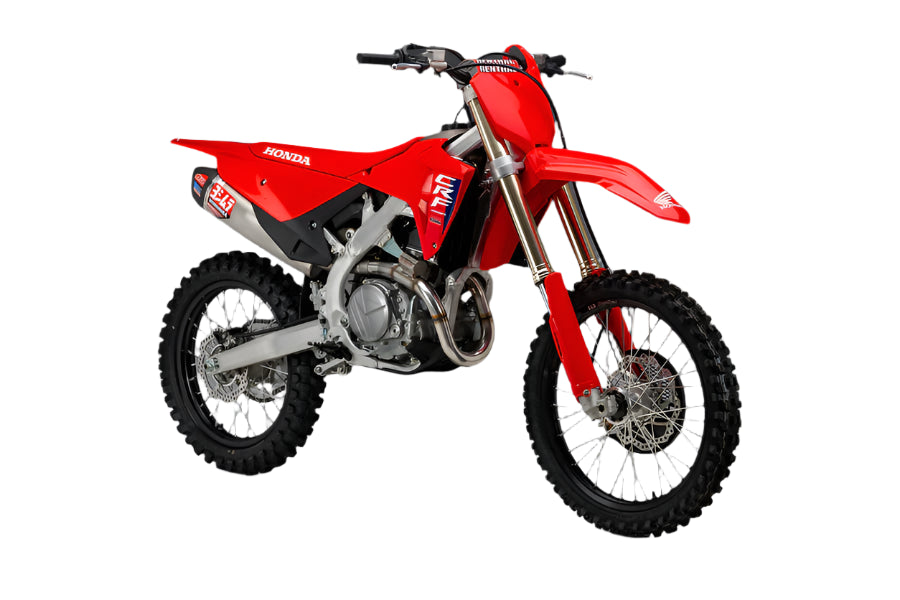 YOSHIMURA - RS-12 STAINLESS FULL EXHAUST SYSTEM W / STAINLESS SILENCER, HONDA 25 CRF450R/25 CRF450RX