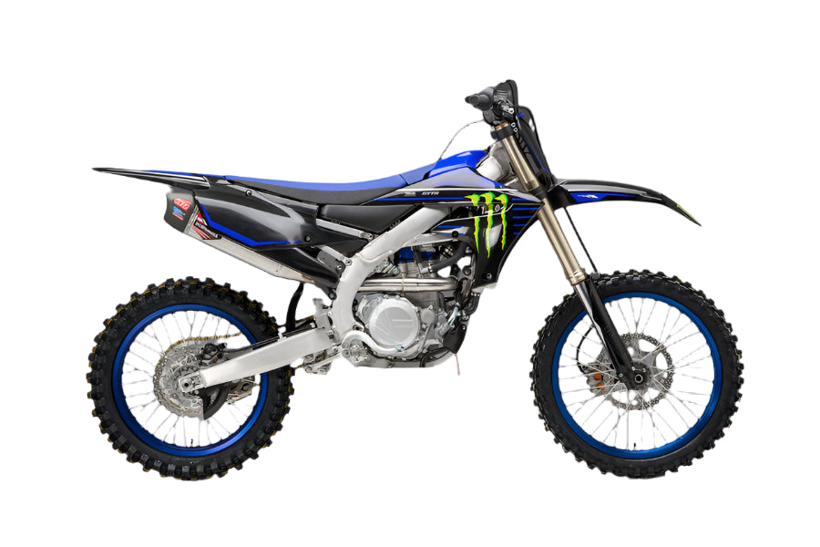 YOSHIMURA - RS-12 STAINLESS FULL EXHAUST SYSTEM W/ALU SILENCER - YAMAHA 20-22 YZ450F/21-23 YZ450FX