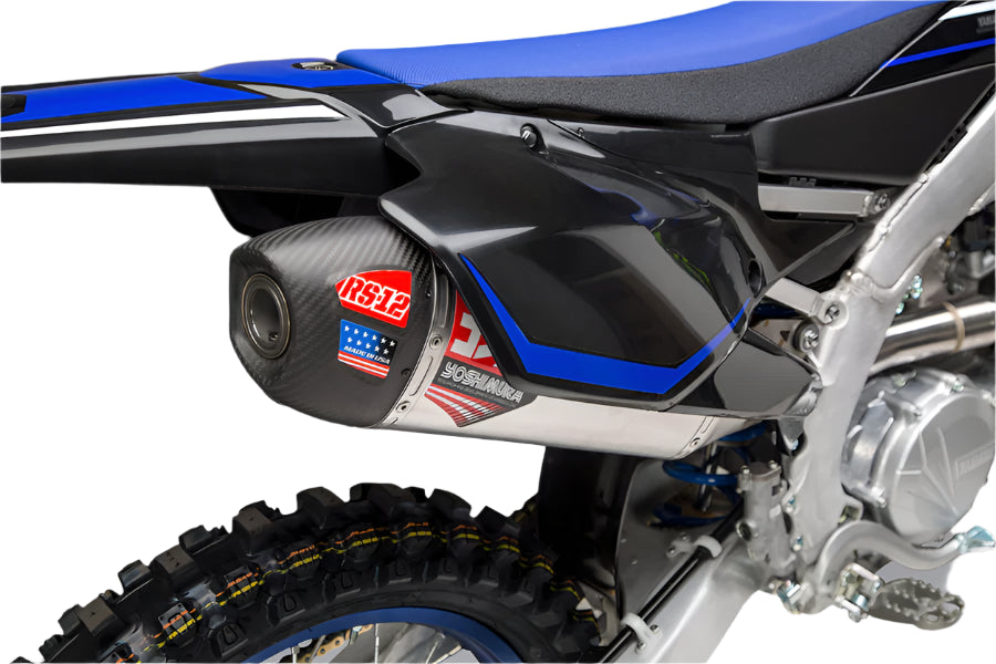 YOSHIMURA - RS-12 STAINLESS FULL EXHAUST SYSTEM W/ALU SILENCER - YAMAHA 20-22 YZ450F/21-23 YZ450FX