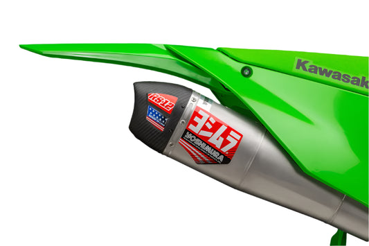 YOSHIMURA - RS-12 STAINLESS FULL EXHAUST SYSTEM W/STAINLESS SILENCER - KAWASAKI 24-25 KX450/KX450X