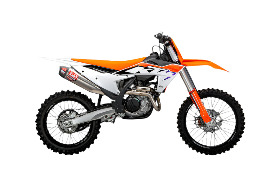 YOSHIMURA - RS-12 FULL TITANIUM EXHAUST SYSTEM W/TITANIUM SILENCER - 23+KTM 450 SX/XC-F/ 23+HUSQVARNA FC/FX 450 / 24+GAS GAS MC/EX 450F