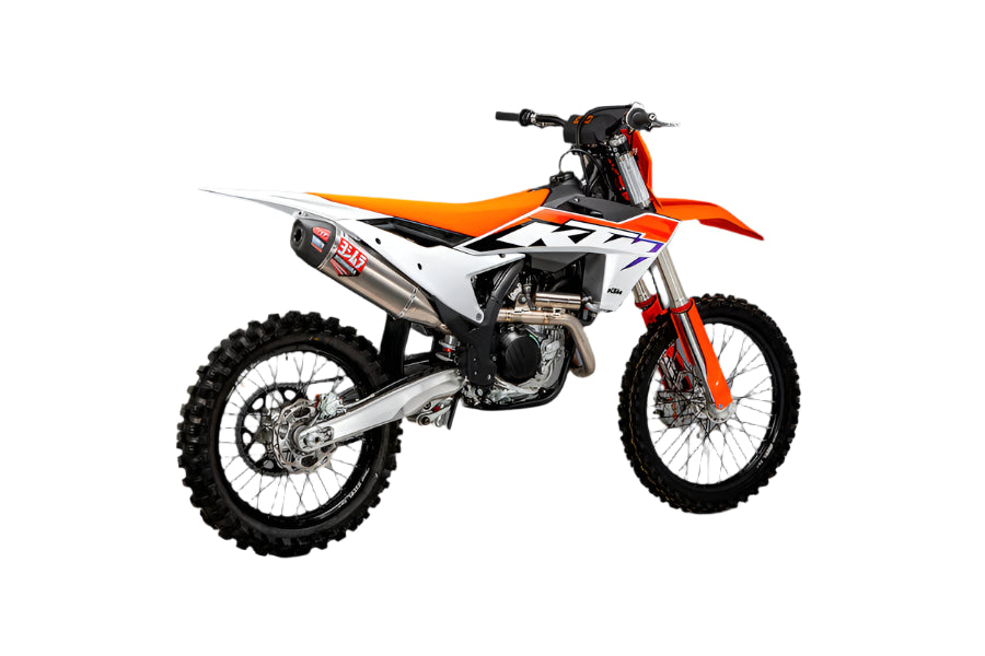 YOSHIMURA - RS-12 FULL TITANIUM EXHAUST SYSTEM W/TITANIUM SILENCER - 23+KTM 450 SX/XC-F/ 23+HUSQVARNA FC/FX 450 / 24+GAS GAS MC/EX 450F