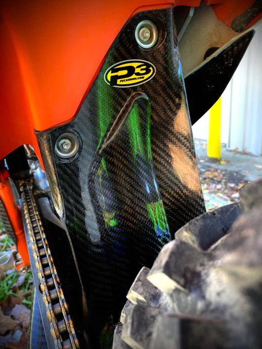 P3 CARBON - MUD FLAP/SHOCK GUARD - KTM/HUSQ/GASGAS - 23-26