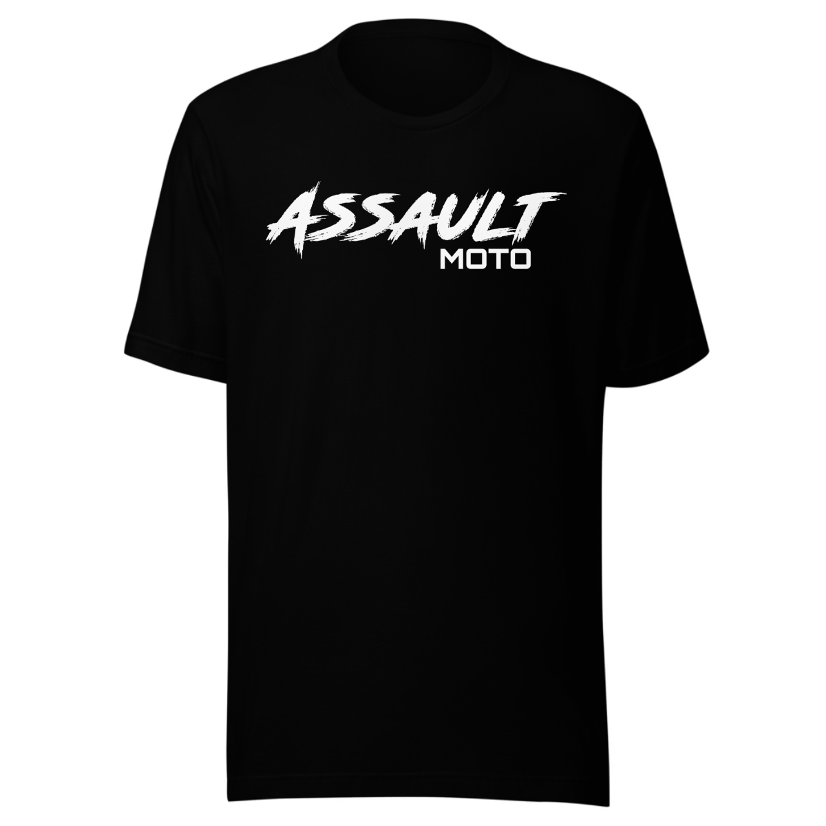 ASSAULT MOTO - BLACK T-SHIRT - MOTO LARGE CHEST LOGO