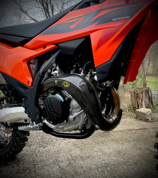 P3 CARBON - HEAT SHIELD - MAXCOVERAGE - STOCK HEADER - KTM / HUSQ / GASGAS 450 23-26