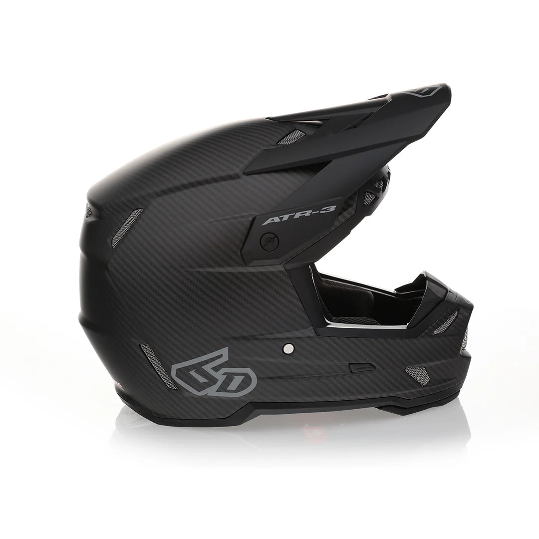6D HELMETS - ATR-3 - SOLID MATTE BLACK CARBON FIBER