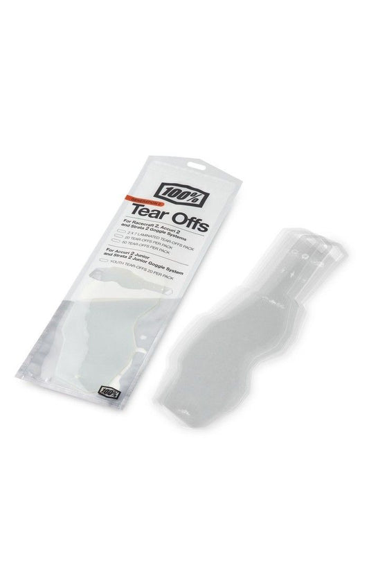 100% GENERATION 2 RC2/AC2/ST2 GOGGLE TEAR-OFFS