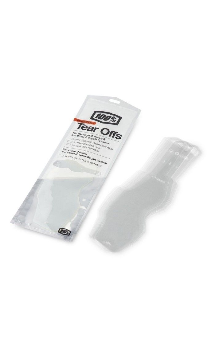 100% GENERATION 2 RC2/AC2/ST2 GOGGLE TEAR-OFFS