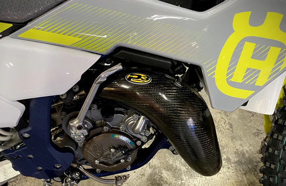 P3 CARBON - PIPE GUARD - STOCK PIPE - KTM 65SX | HUSQ TC65 | GASGAS MC65 24-26