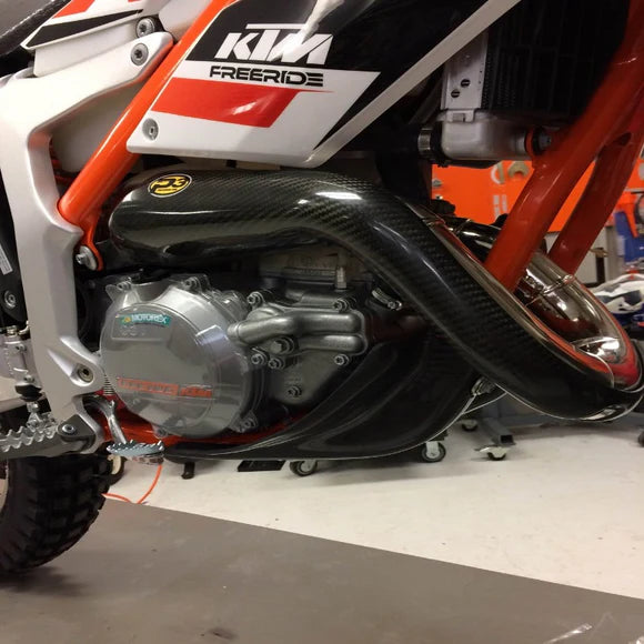 P3 CARBON - PIPE GUARD - STOCK PIPE - KTM FREERIDE 250/260R 14-18