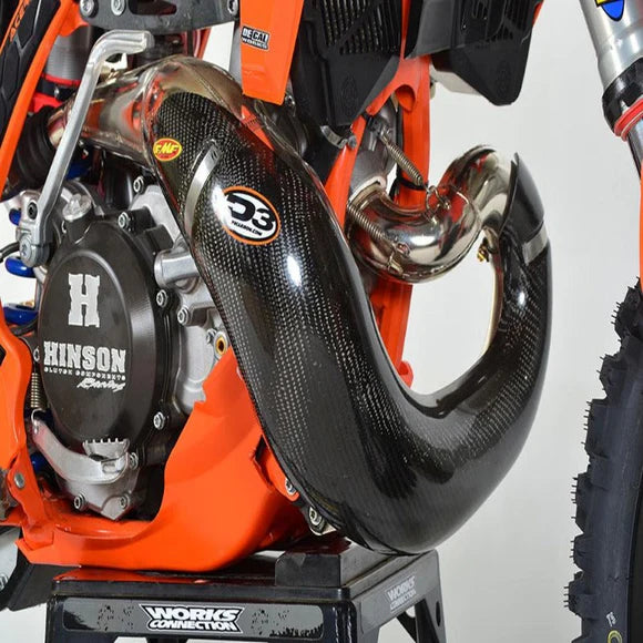 P3 CARBON - PIPE GUARD - STOCK PIPE - KTM/HQV MULTIPLE 250/300 MODELS 17-19