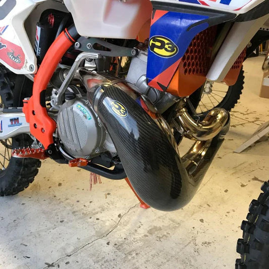 P3 CARBON - PIPE GUARD - PRO CIRCUIT PIPE - KTM/HQV 250/300 17-19