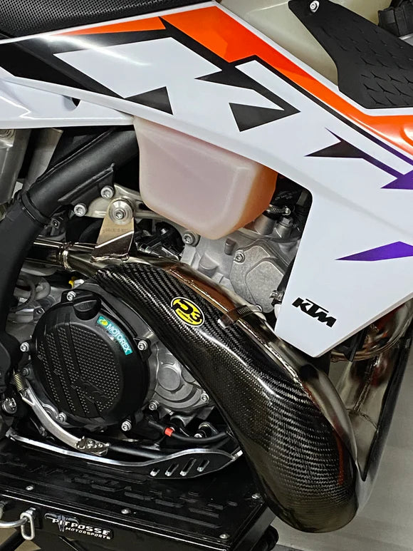 P3 CARBON - PIPE GUARD - MAXCOVERAGE - FMF GNARLY/FATTY PIPES - KTM/HQV/GASGAS 250/300 23-26