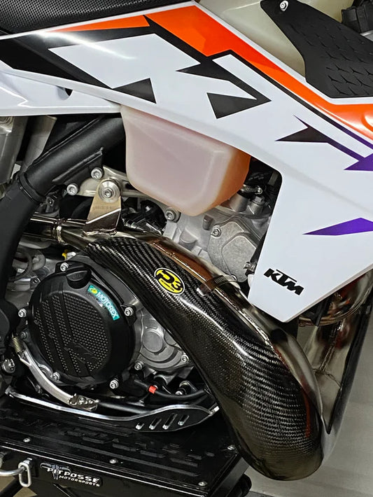 P3 CARBON - PIPE GUARD - MAXCOVERAGE - FMF GNARLY/FATTY PIPES - KTM/HQV/GASGAS 250/300 23-26