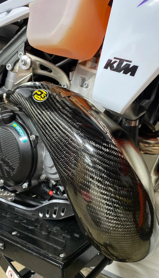 P3 CARBON - PIPE GUARD - MAXCOVERAGE - FMF GNARLY/FATTY PIPES - KTM/HQV/GASGAS 250/300 23-26