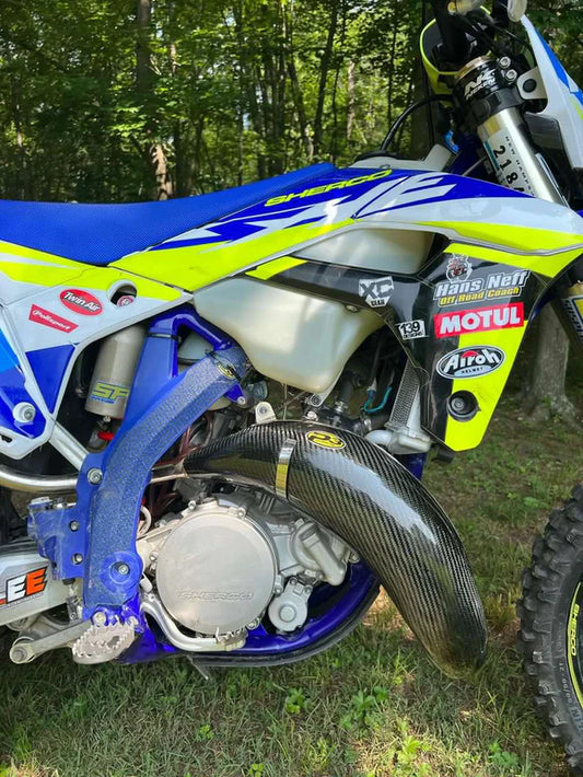 P3 CARBON - PIPE GUARD - MAXCOVERAGE - STOCK PIPE - SHERCO 125 MODELS 17-26