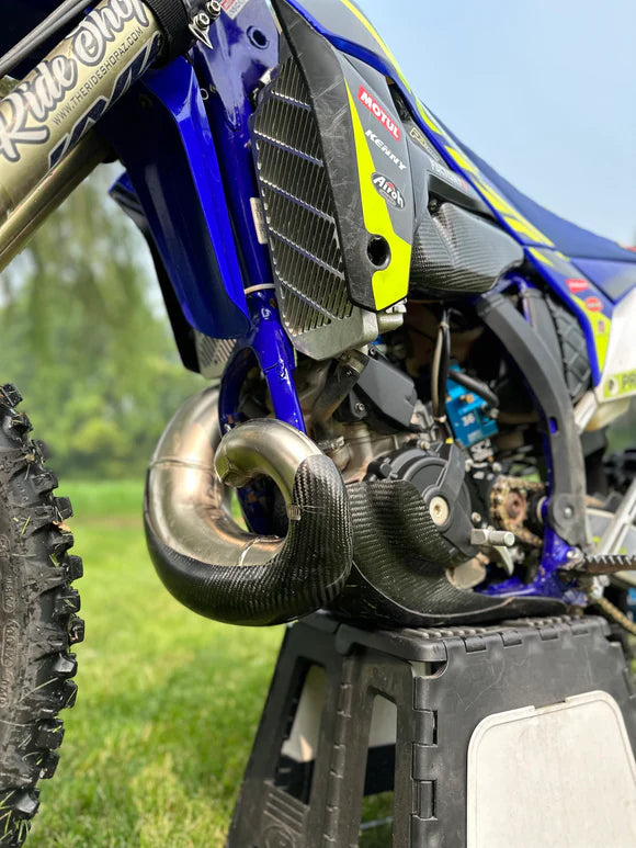 P3 CARBON - PIPE GUARD - MAXCOVERAGE - STOCK SPES PIPE - 23-26 SHERCO SC 250/300 23-26 SE250/300 17-26