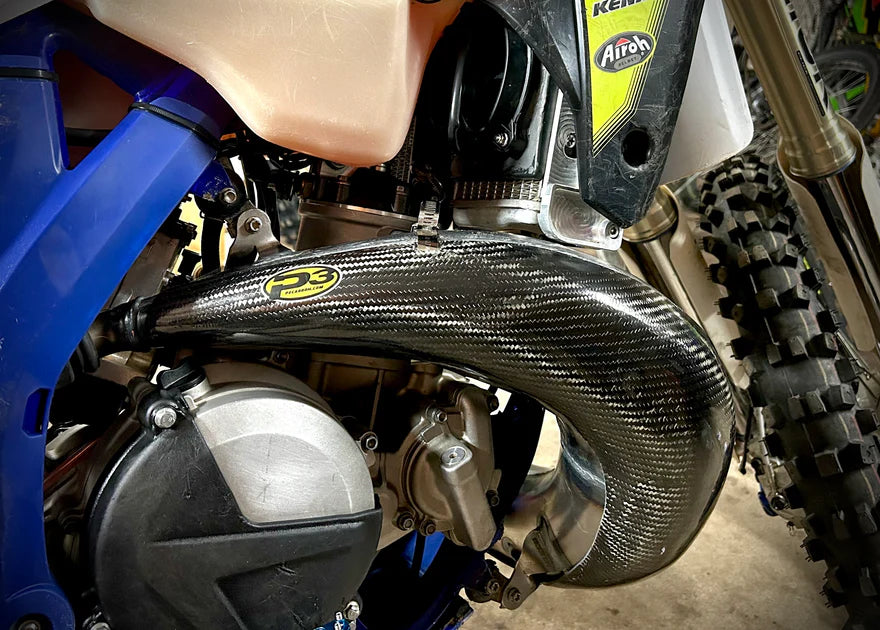 P3 CARBON - PIPE GUARD - MAXCOVERAGE - FMF GNARLY / FATTY PIPE - SHERCO SE250/300 20-26 / SC250/300 20-26