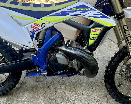P3 CARBON - PIPE GUARD - MAXCOVERAGE - FMF GNARLY / FATTY PIPE - SHERCO SE250/300 20-26 / SC250/300 20-26