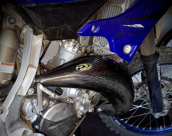 P3 CARBON - PIPE GUARD - STOCK PIPE - YAMAHA YZ125 22-26 / YZ125X 23-26
