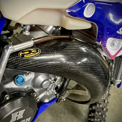 P3 CARBON - PIPE GUARD - FMF PIPE - YAMAHA 22-26 YZ125 / 23-26 YZ125X