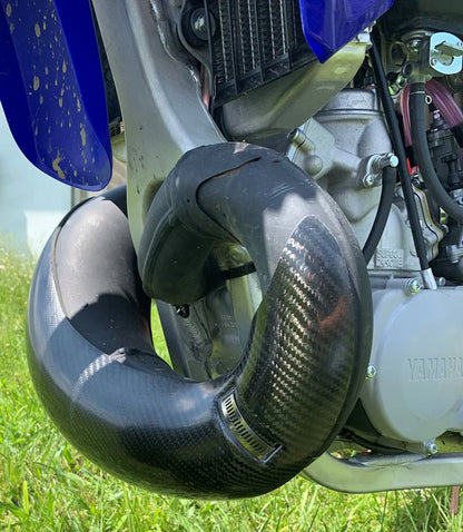 P3 CARBON - PIPE GUARD - STOCK PIPE - YAMAHA YZ250 02-26