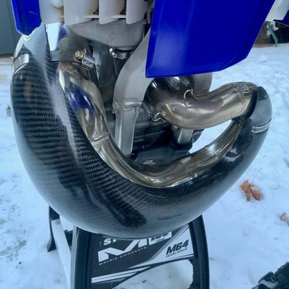 P3 CARBON - PIPE GUARD - FMF PIPE - YAMAHA YZ250 99-26 / YZ250X 16-26