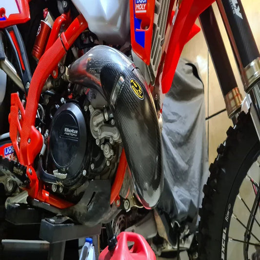 P3 CARBON - PIPE GUARD - STOCK PIPE - BETA 250/300 RR/RX/X-PRO ENDURO & RACING 19-26