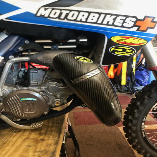 P3 CARBON - PIPE GUARD - FMF PIPES - KTM / HUSQ 85 FMF 18-24 | GASGAS MC 85 21-24 105 BIG BORE MODELS