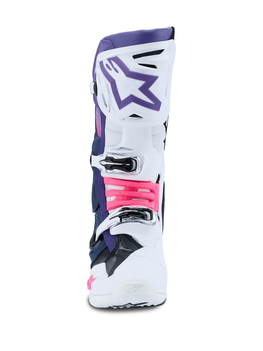 ALPINESTARS - TECH 10 - WHITE/VIOLET/NAVY BLUE/PINK FLUO