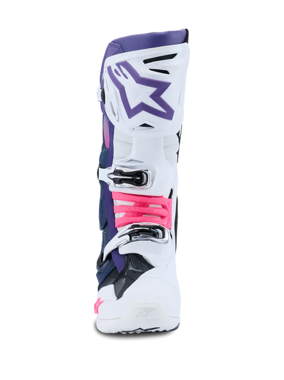 ALPINESTARS - TECH 10 - WHITE/VIOLET/NAVY BLUE/PINK FLUO