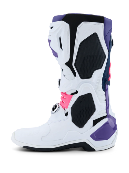 ALPINESTARS - TECH 10 - WHITE/VIOLET/NAVY BLUE/PINK FLUO