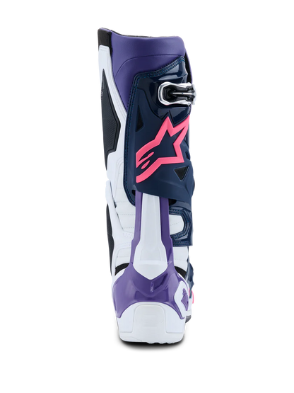 ALPINESTARS - TECH 10 - WHITE/VIOLET/NAVY BLUE/PINK FLUO