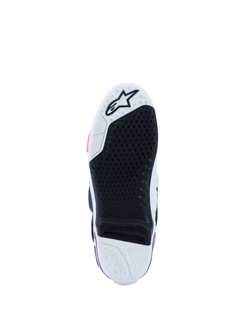 ALPINESTARS - TECH 10 - WHITE/VIOLET/NAVY BLUE/PINK FLUO