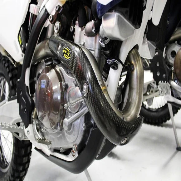 P3 CARBON - HEAT SHIELD - STOCK HEADER - KTM 450/500 EXC-F 17-19 / HUSQVARNA FE 450/501(501S) 17-19
