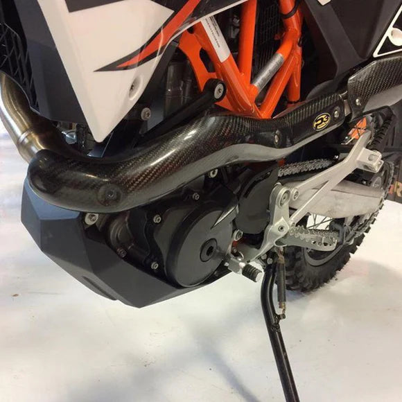 P3 CARBON - HEAT SHIELD - STOCK HEADER - KTM 690 ENDURO/SMC 08-18