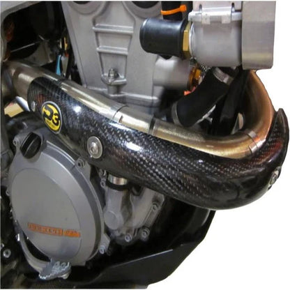 P3 CARBON - HEAT SHIELD - STOCK HEADER - HUSQVARNA FE 350 / HUSABERG FE 350 13-16