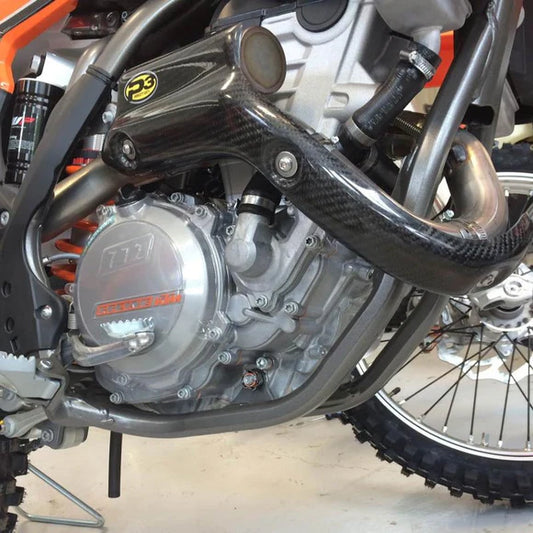 P3 CARBON - HEAT SHIELD - STOCK HEADER - HUSQVARNA FC 250/350 14-15 KTM 250 SX-F/XC-F 13-15 350 SX-F/XC-F 13-15